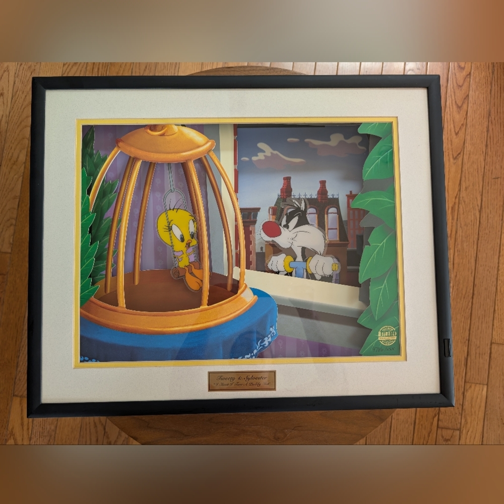 Vintage 1998, Sylvester & Tweety Animated Sericel #4786 w/ COA